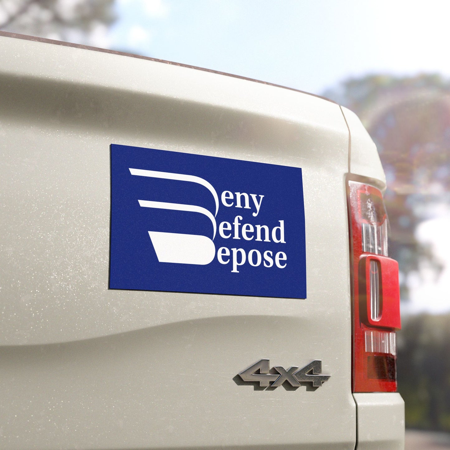 Deny Defend Depose Blue Car Magnets