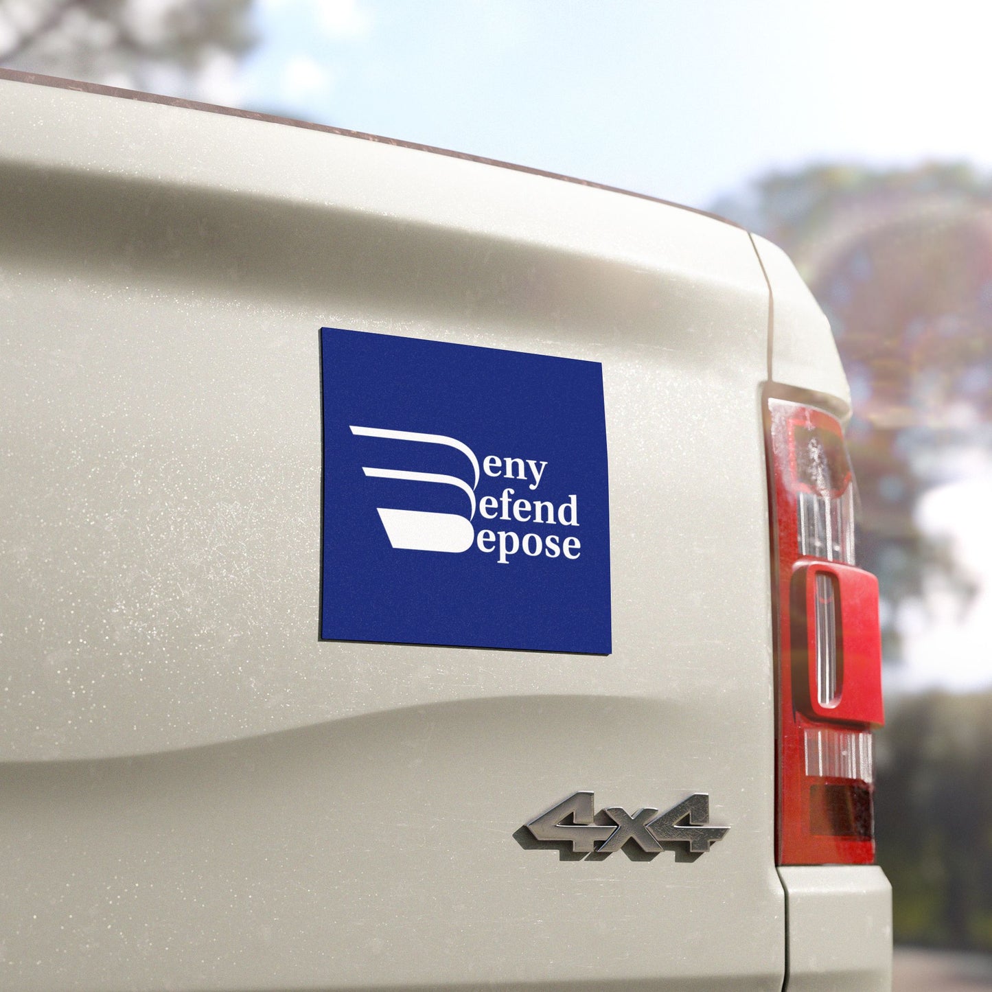 Deny Defend Depose Blue Car Magnets